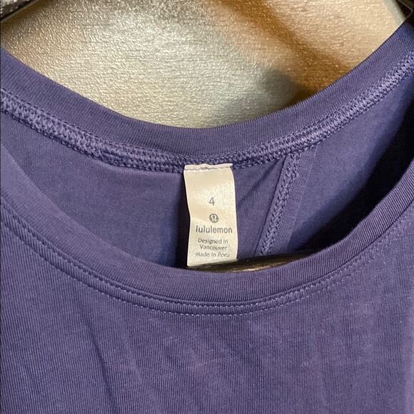 Lululemon All Tied up Tank Pima Cotton Blue Women’s Size 4 - Picture 2 of 3